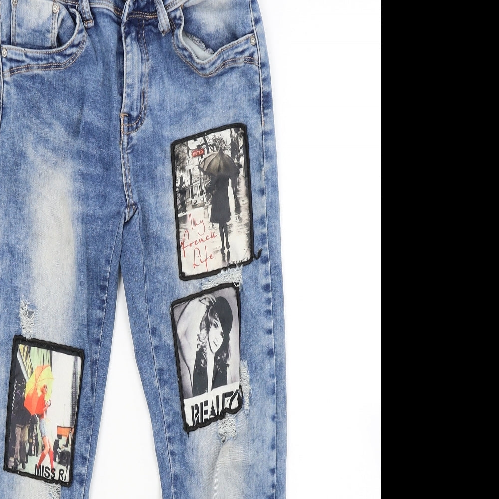 Miss Rj Womens Blue  Denim Skinny Jeans Size 8 L24 in