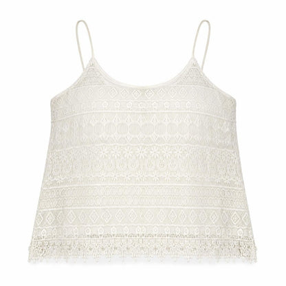 H&M Womens White  Lace Basic Tank Size M