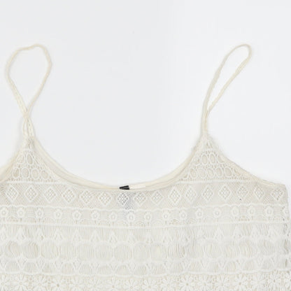 H&M Womens White  Lace Basic Tank Size M