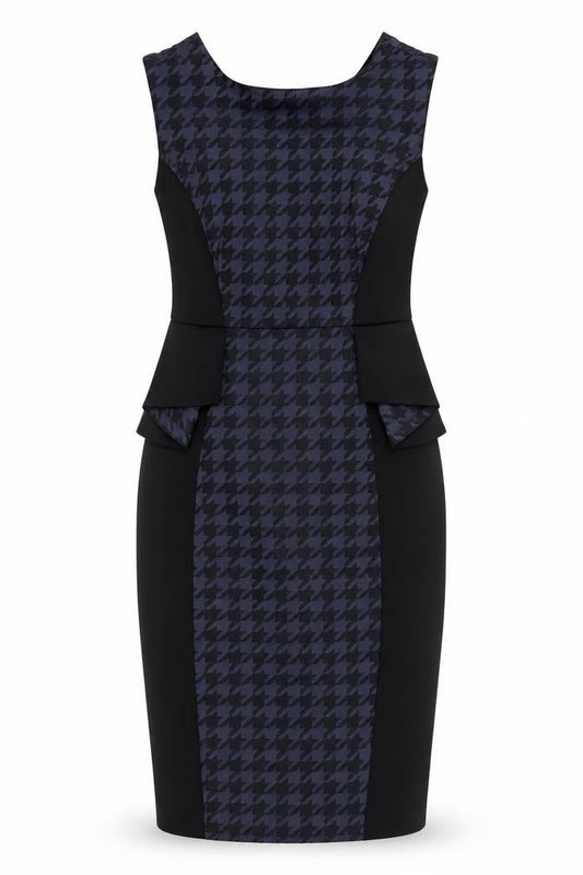 Atmosphere Womens Blue Herringbone  Pencil Dress  Size 12