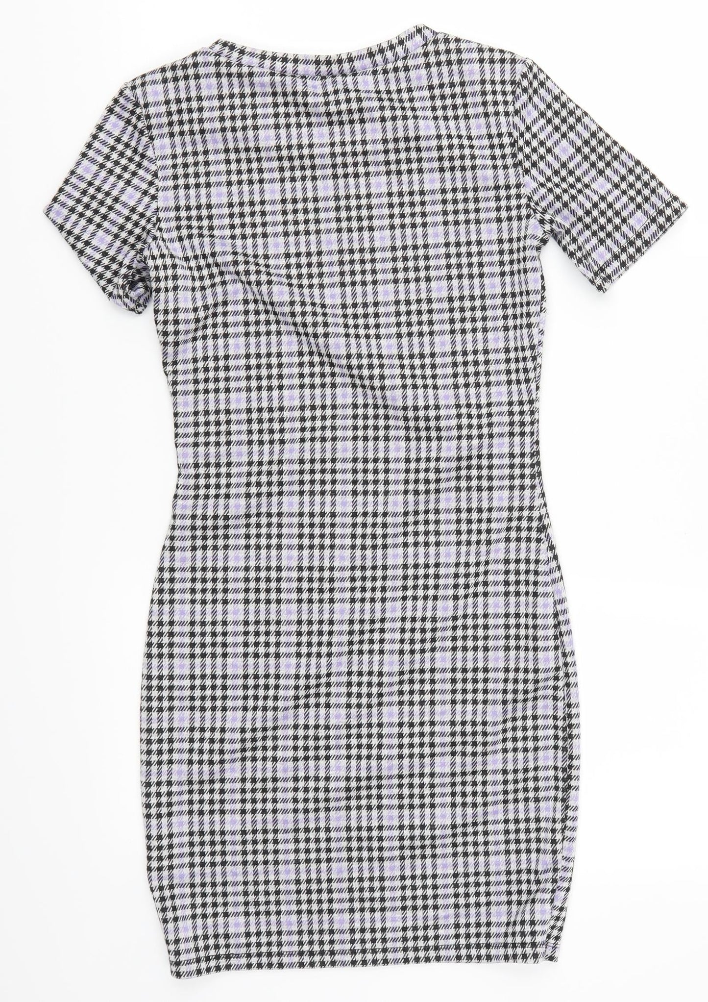 H&M Womens Purple Houndstooth  Mini  Size S