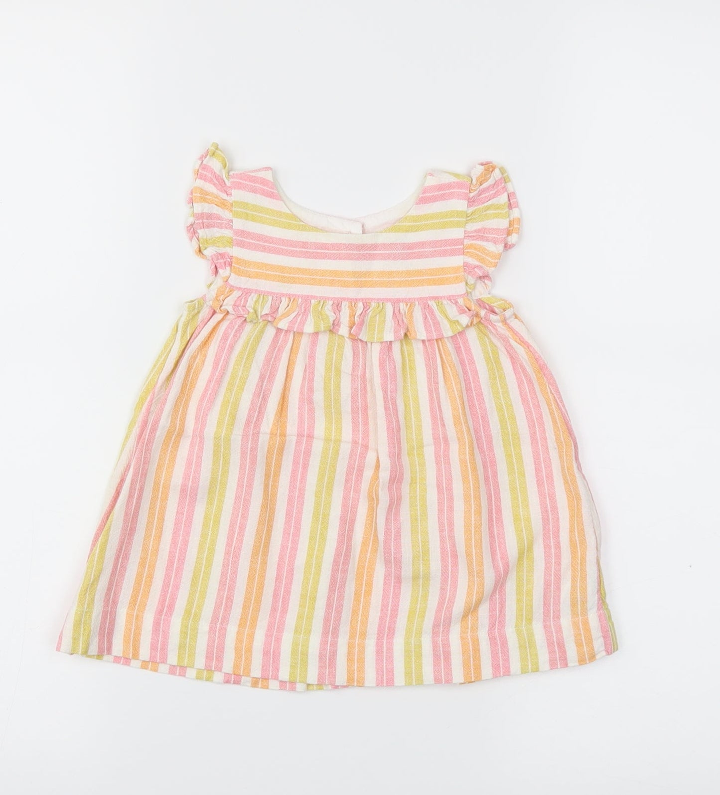 Baby Gap  Girls Multicoloured Striped  Fit & Flare  Size 6-9 Months
