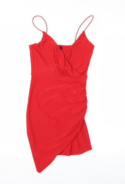 PRETTYLITTLETHING Womens Red   A-Line  Size 4