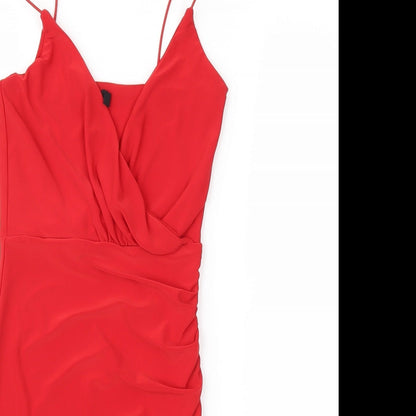 PRETTYLITTLETHING Womens Red   A-Line  Size 4