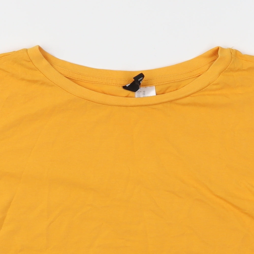 H&M Womens Orange   Basic T-Shirt Size XS