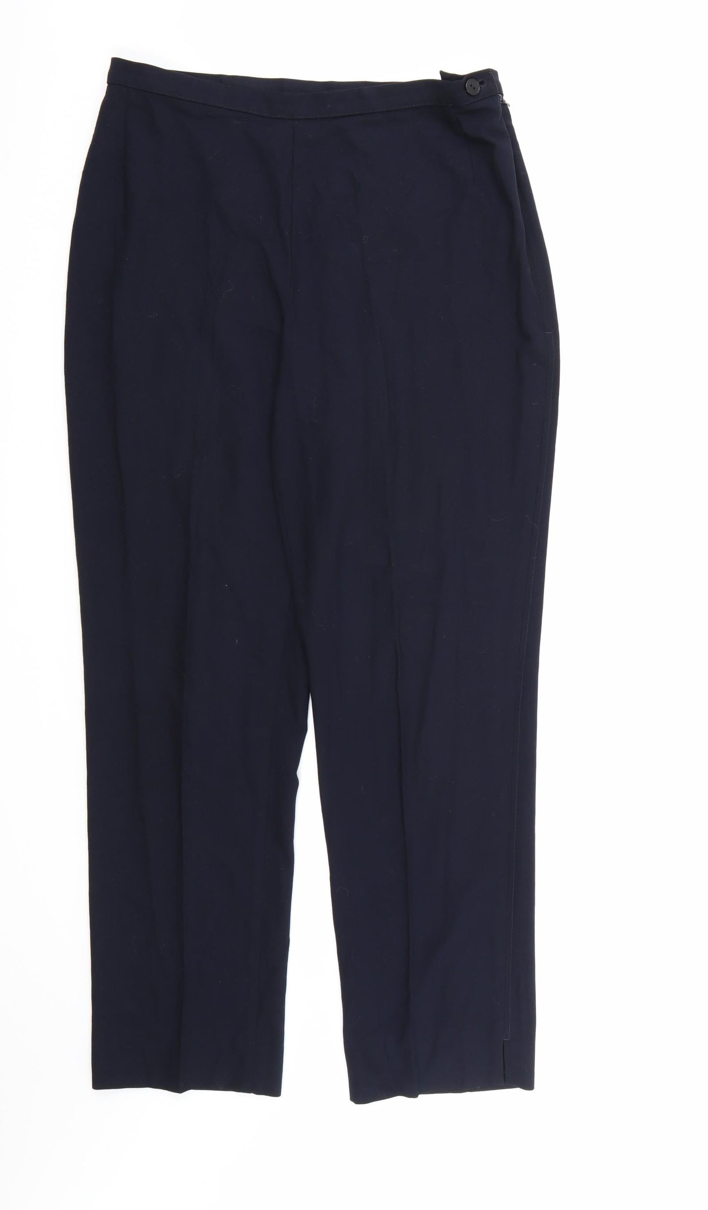 Marks and Spencer Womens Blue  Rayon Dress Pants Trousers Size 14 L28 in