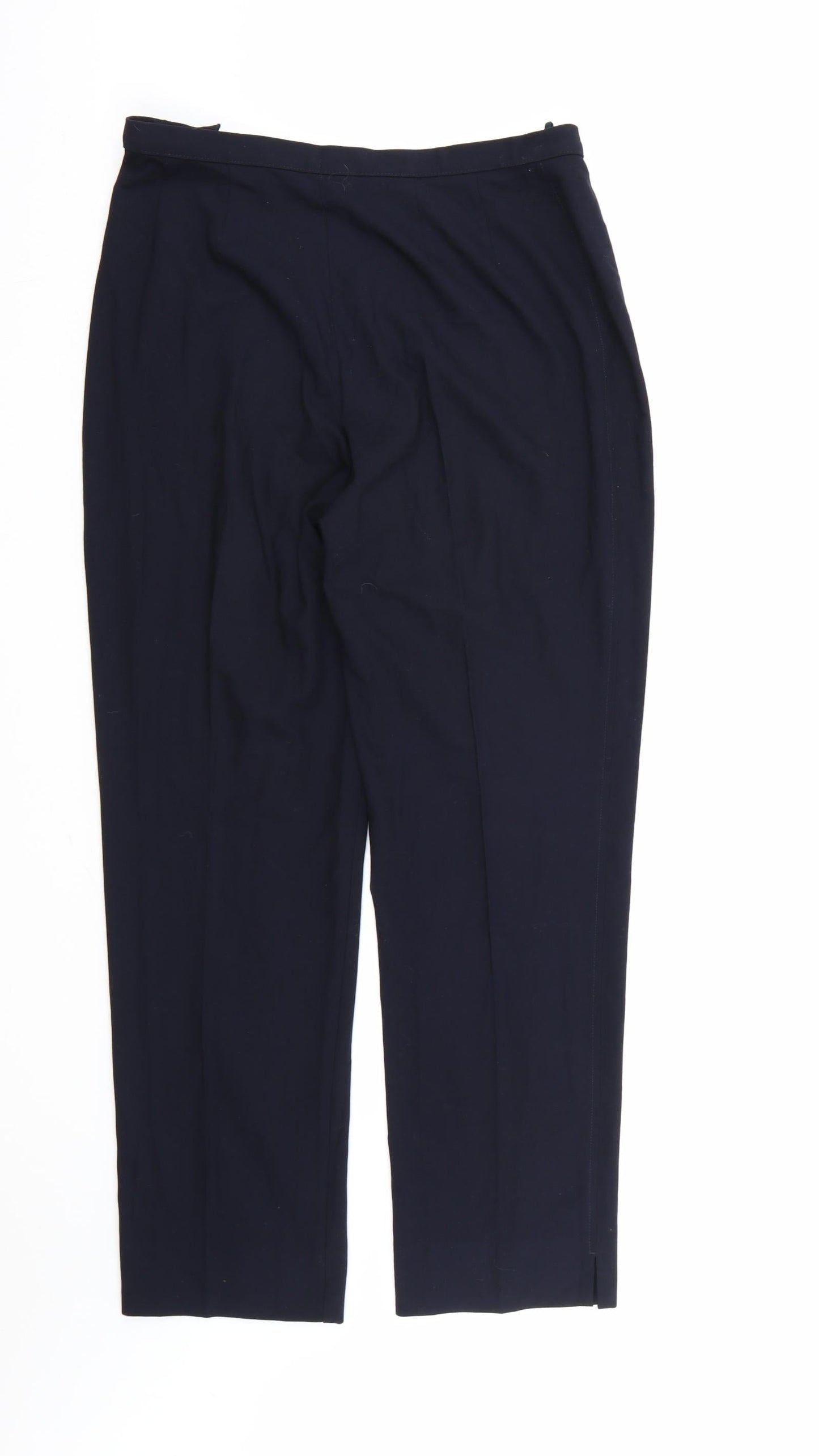 Marks and Spencer Womens Blue  Rayon Dress Pants Trousers Size 14 L28 in
