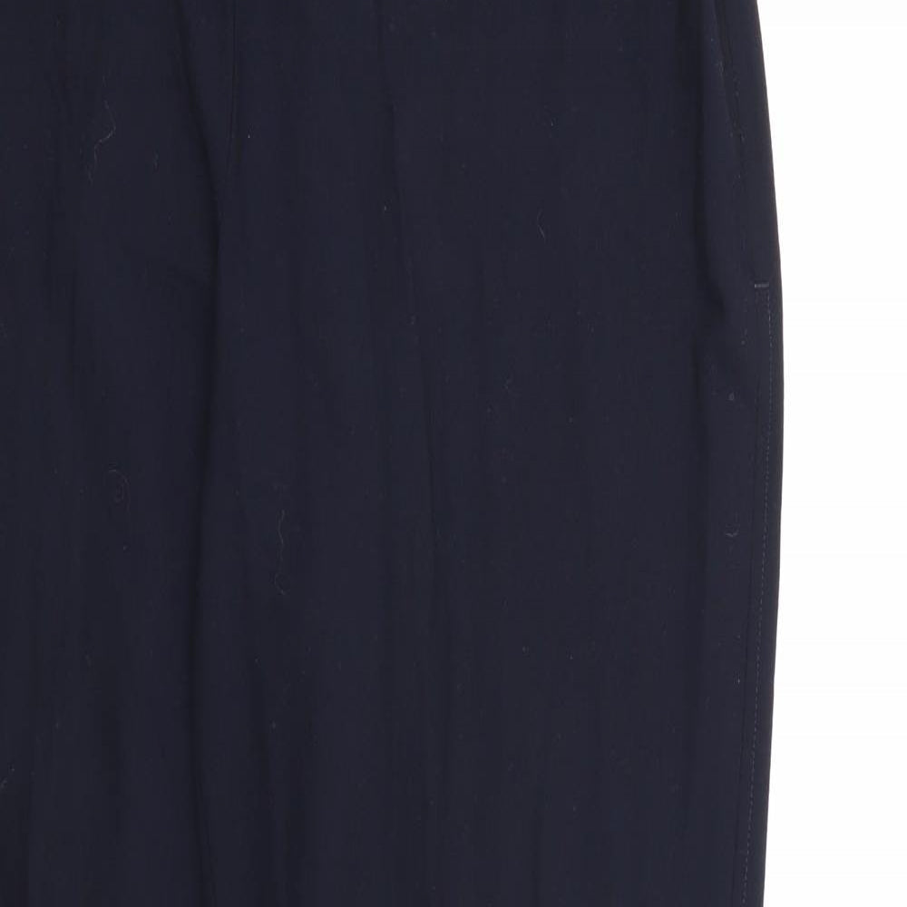Marks and Spencer Womens Blue  Rayon Dress Pants Trousers Size 14 L28 in