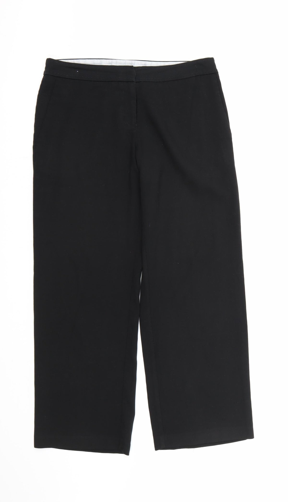 Next Womens Black  Rayon Dress Pants Trousers Size 12 L28 in