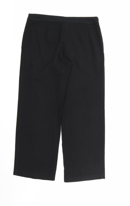 Next Womens Black  Rayon Dress Pants Trousers Size 12 L28 in