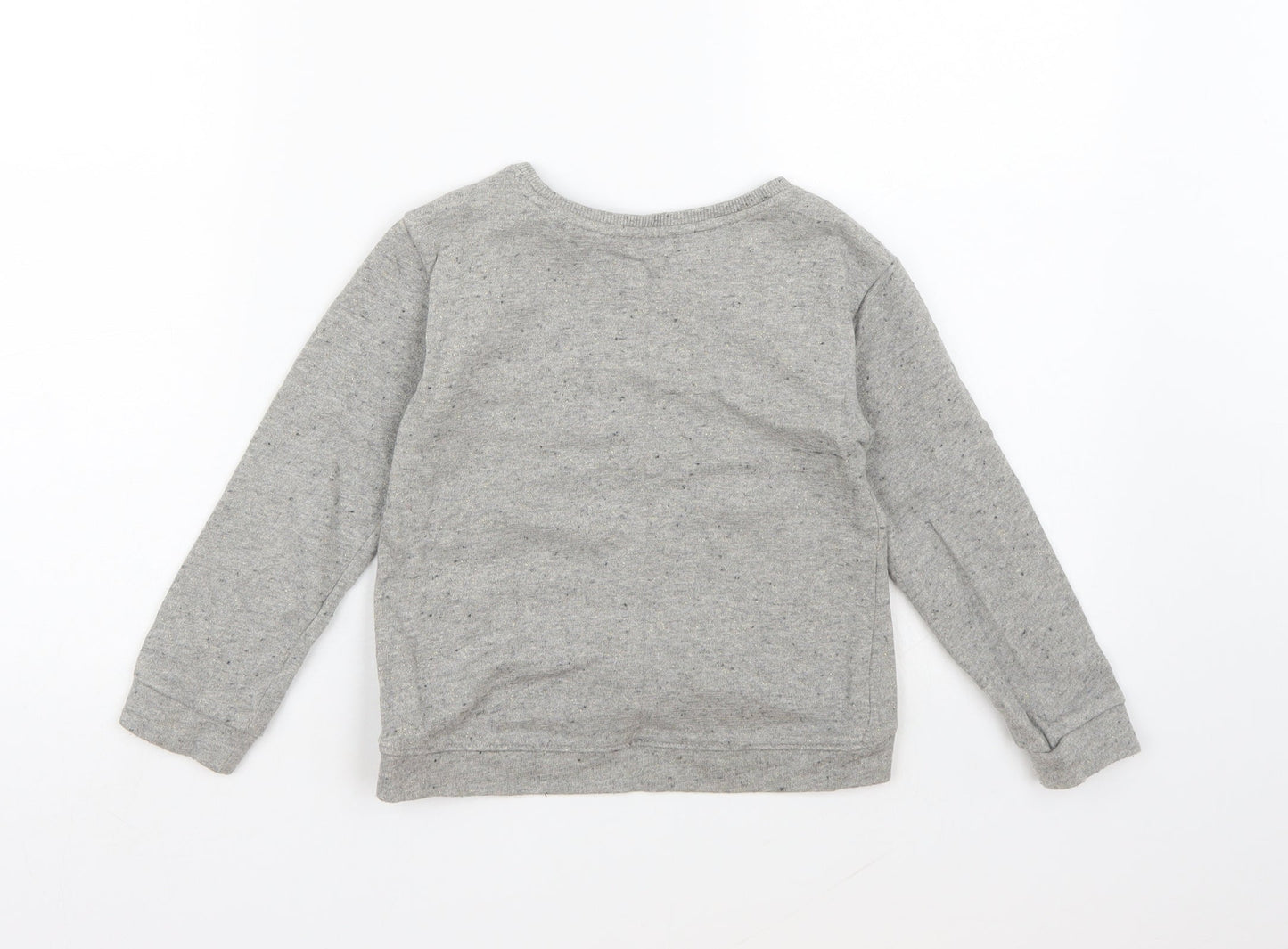 H&M Girls Grey  Jersey Pullover Sweatshirt Size 5-6 Years
