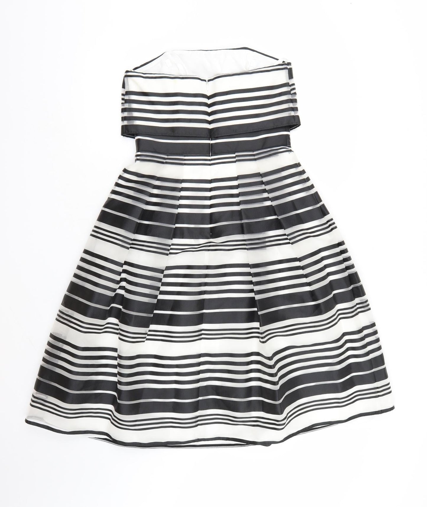Coast Womens White Striped  A-Line  Size 10
