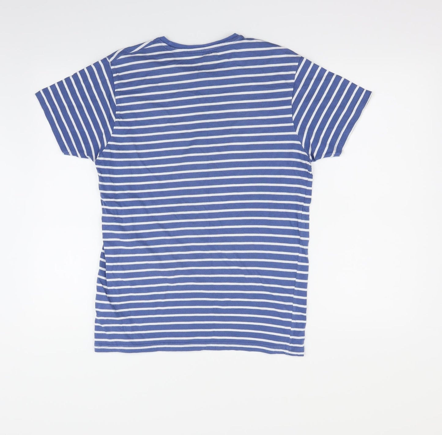 Ceader wood state Womens Blue Striped  Basic T-Shirt Size M