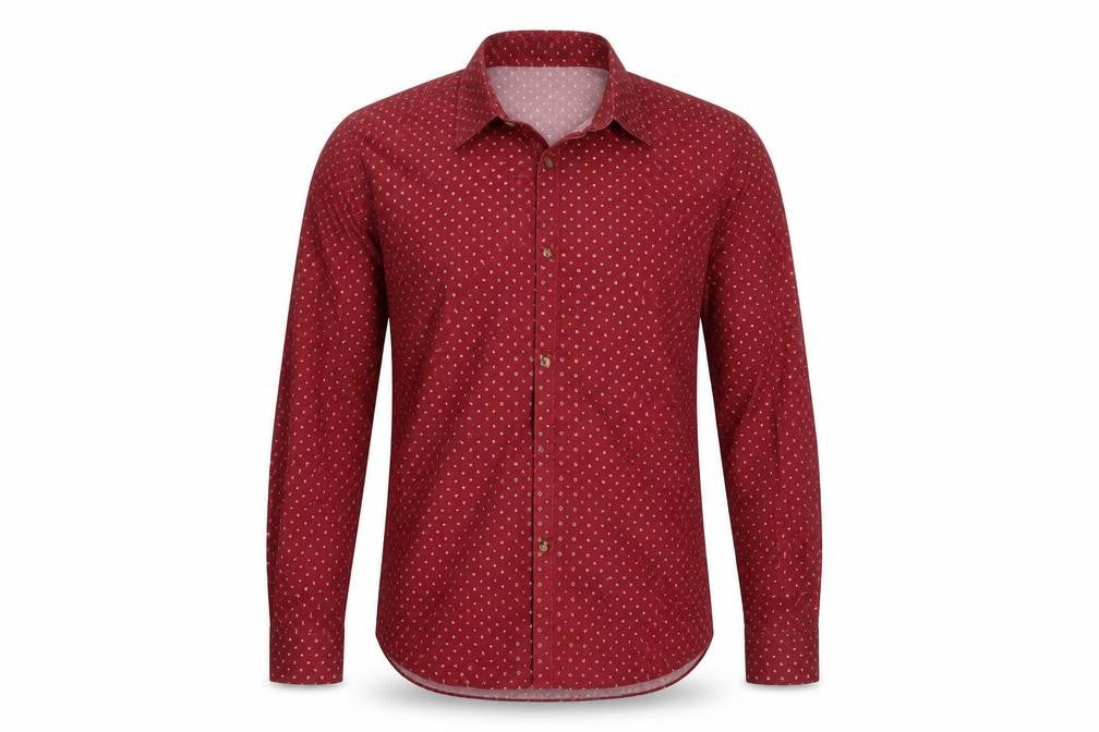 Cedarwood State Mens Red Button-Up Size 17