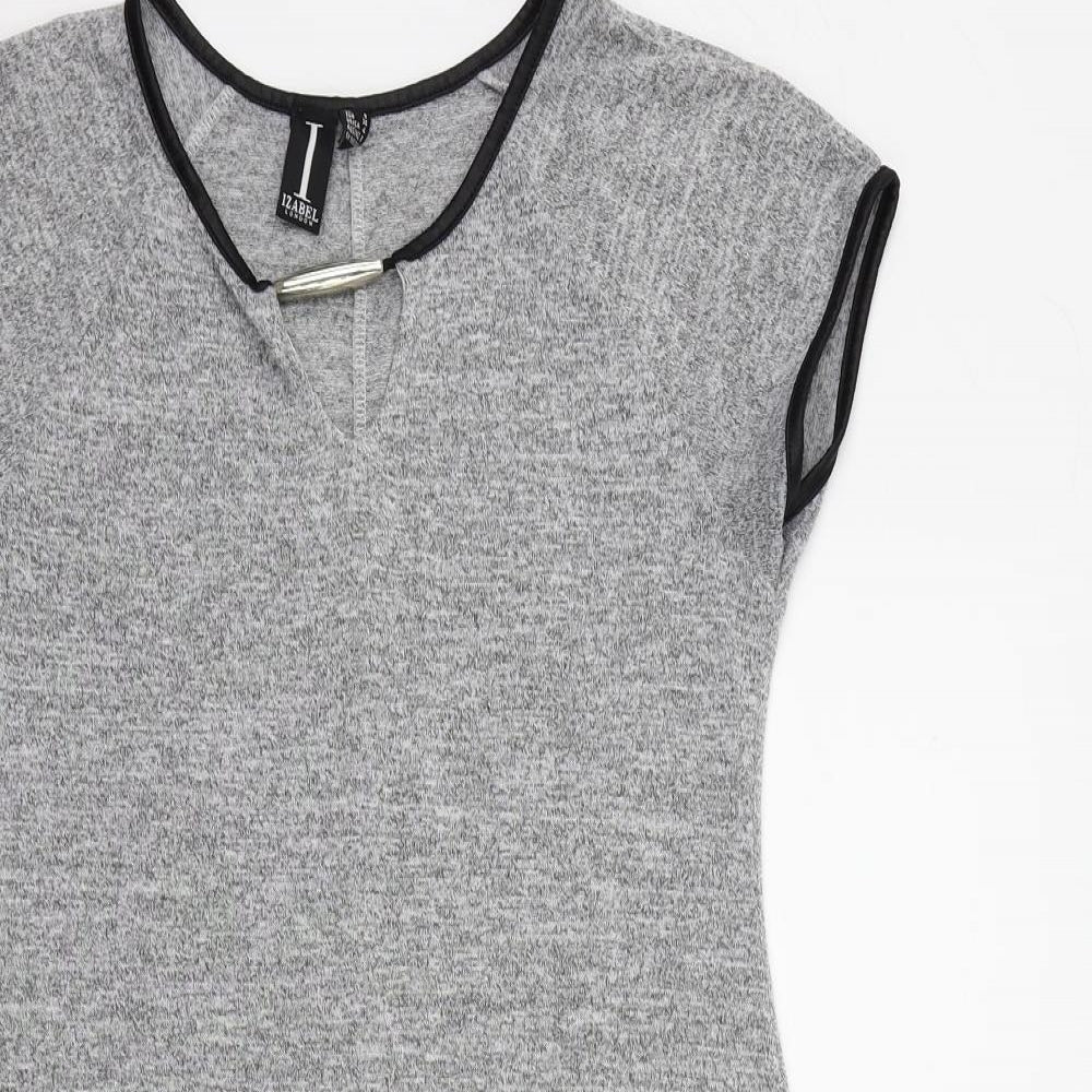 IZABEL Womens Grey   Fit & Flare  Size 8