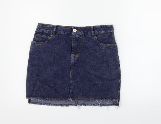 Preworn Womens Blue   Flare Skirt Size 32 in