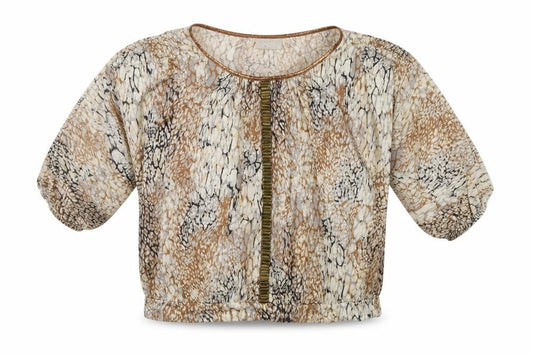 Wallis Womens Beige Floral  Basic T-Shirt Size M