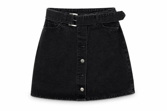 Denim & Co. Womens Black   Flare Skirt Size 8