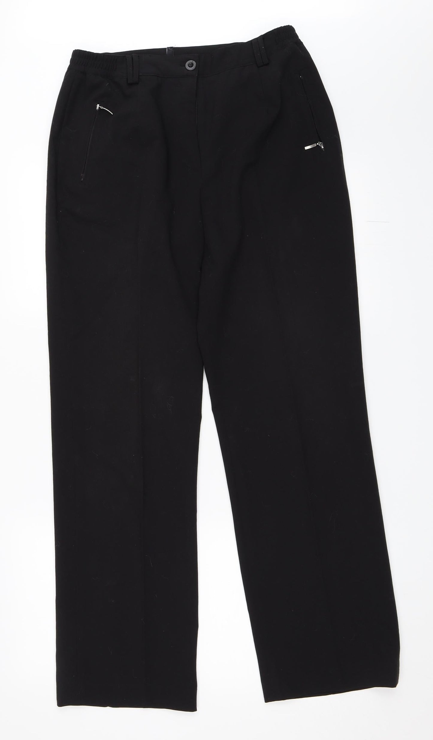 Oscar B Womens Black   Trousers  Size 14 L30 in