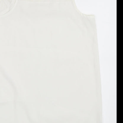 Preloved River Island Womens White   Basic Blouse Size 10 - Label
