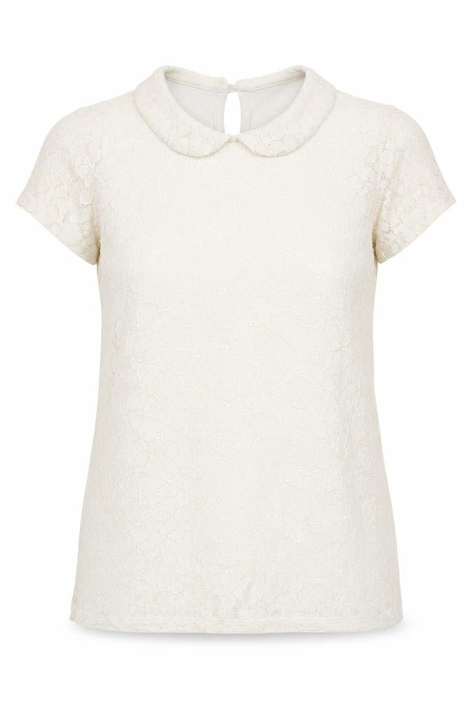 Dorothy Perkins Womens Ivory   Basic T-Shirt Size 6