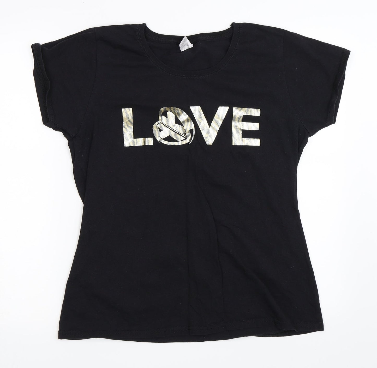 Fruit of the Loom Womens Black   Basic T-Shirt Size 2XL