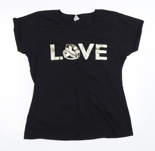 Fruit of the Loom Womens Black   Basic T-Shirt Size 2XL