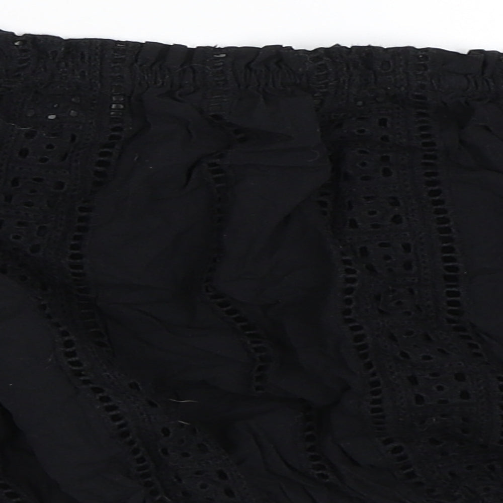 FOREVER 21 Womens Black   Cropped Blouse Size M