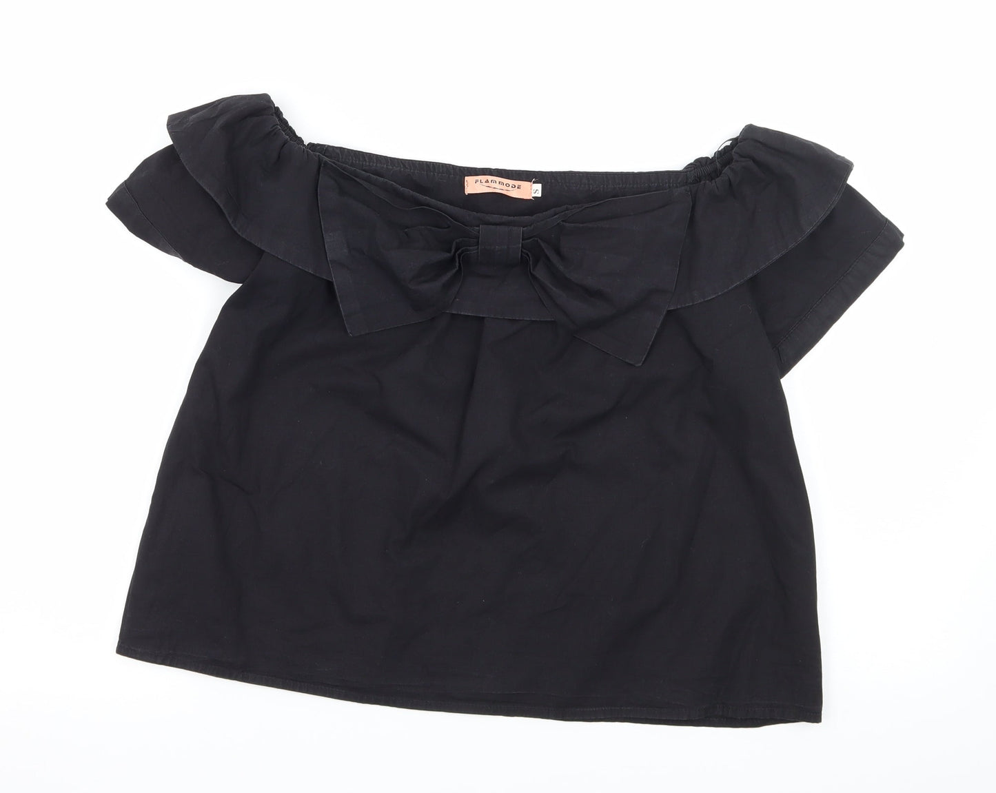 Flammode Womens Black   Basic Blouse Size S