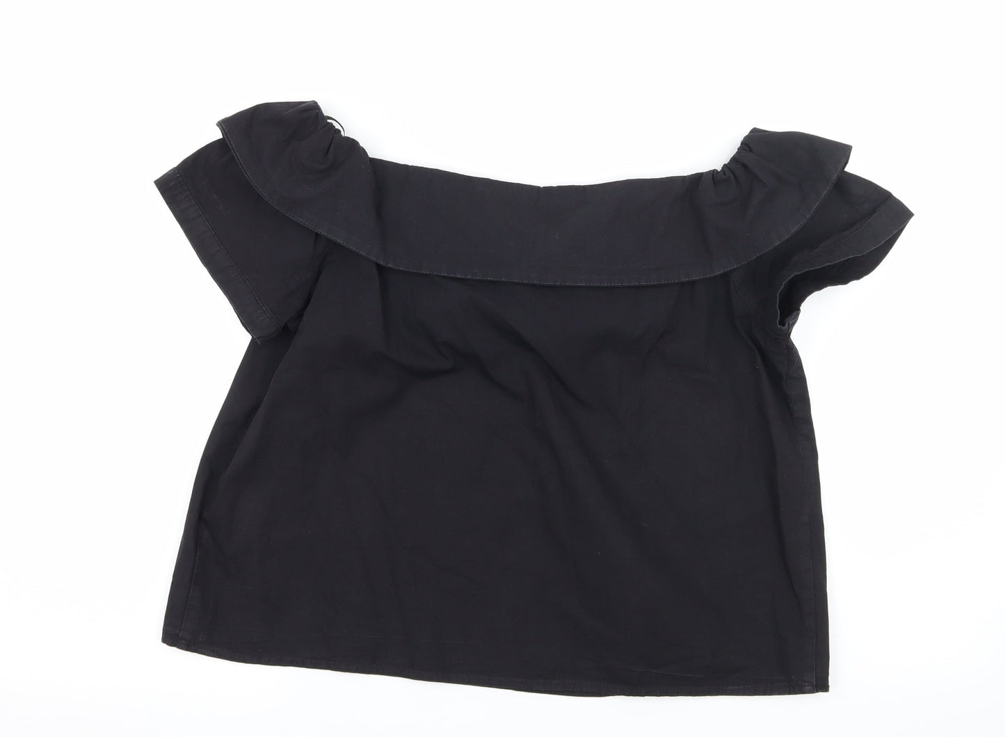 Flammode Womens Black   Basic Blouse Size S
