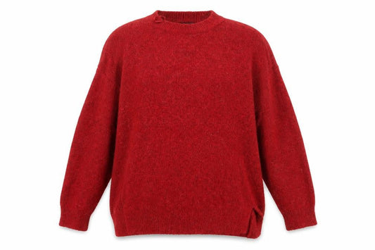 New Look Womens Red  Knit Pullover Jumper Size M