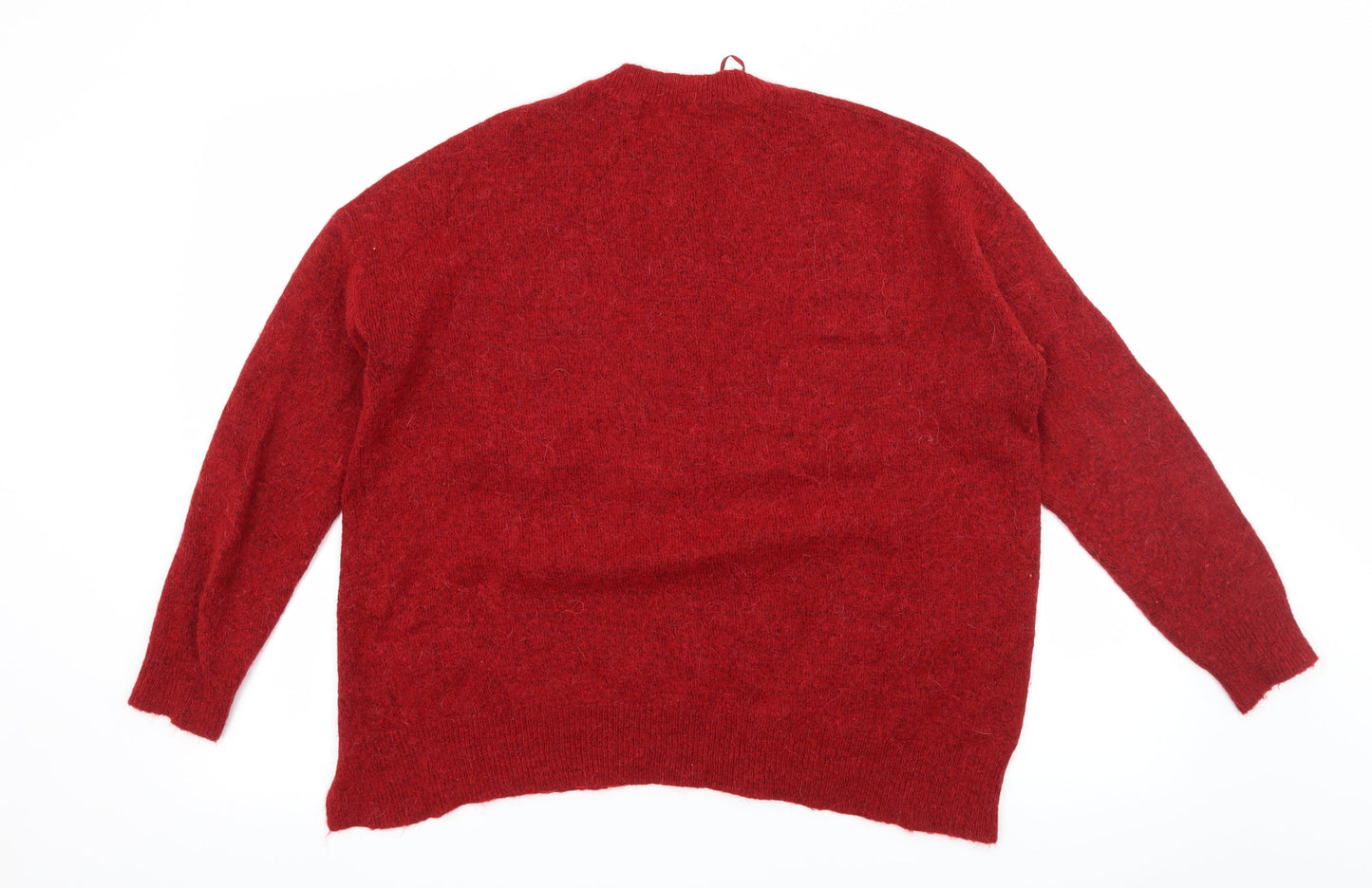 New Look Womens Red  Knit Pullover Jumper Size M