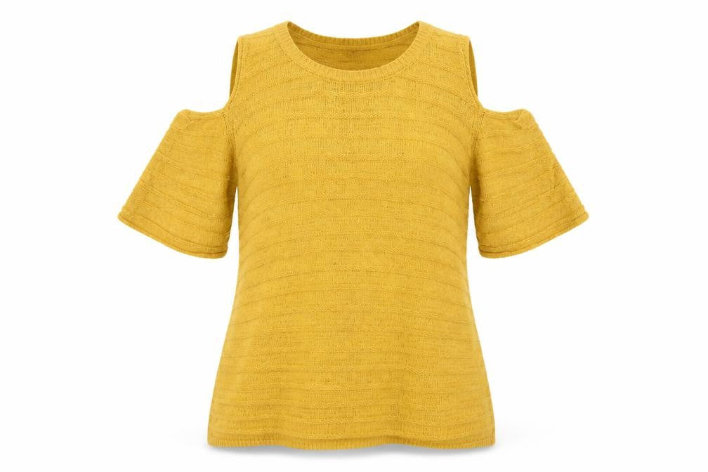 Papaya Womens Yellow  Knit Pullover Jumper Size 12