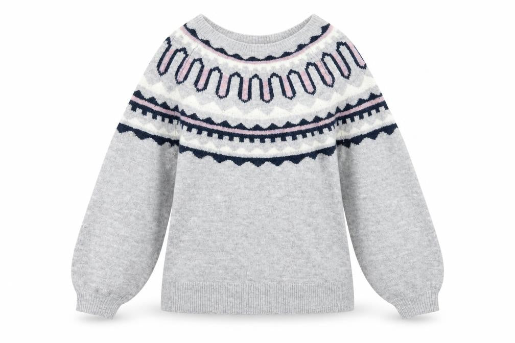 George Womens Grey Striped Knit Pullover Jumper Size S