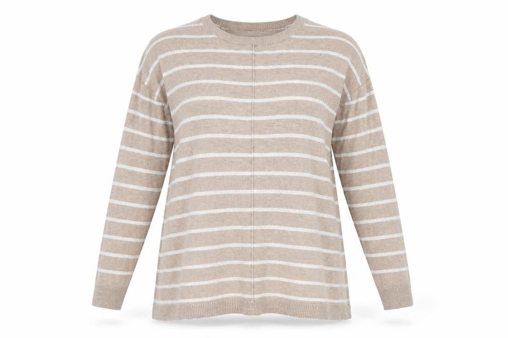 Atmosphere Womens Brown Striped Knit Pullover Jumper Size 8