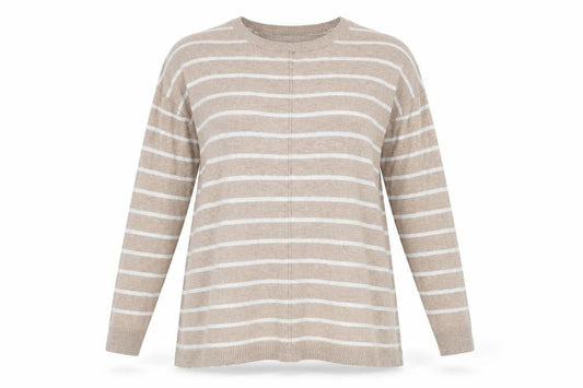 Atmosphere Womens Brown Striped Knit Pullover Jumper Size 8