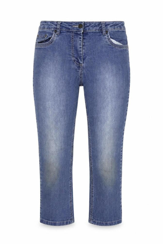 Preworn Womens Blue  Denim Cropped Jeans Size 30 in L22 in
