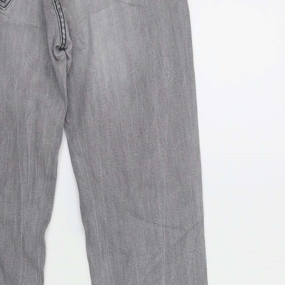 Up Fashion Womens Grey  Denim Skinny Jeans Size 10 L30 in