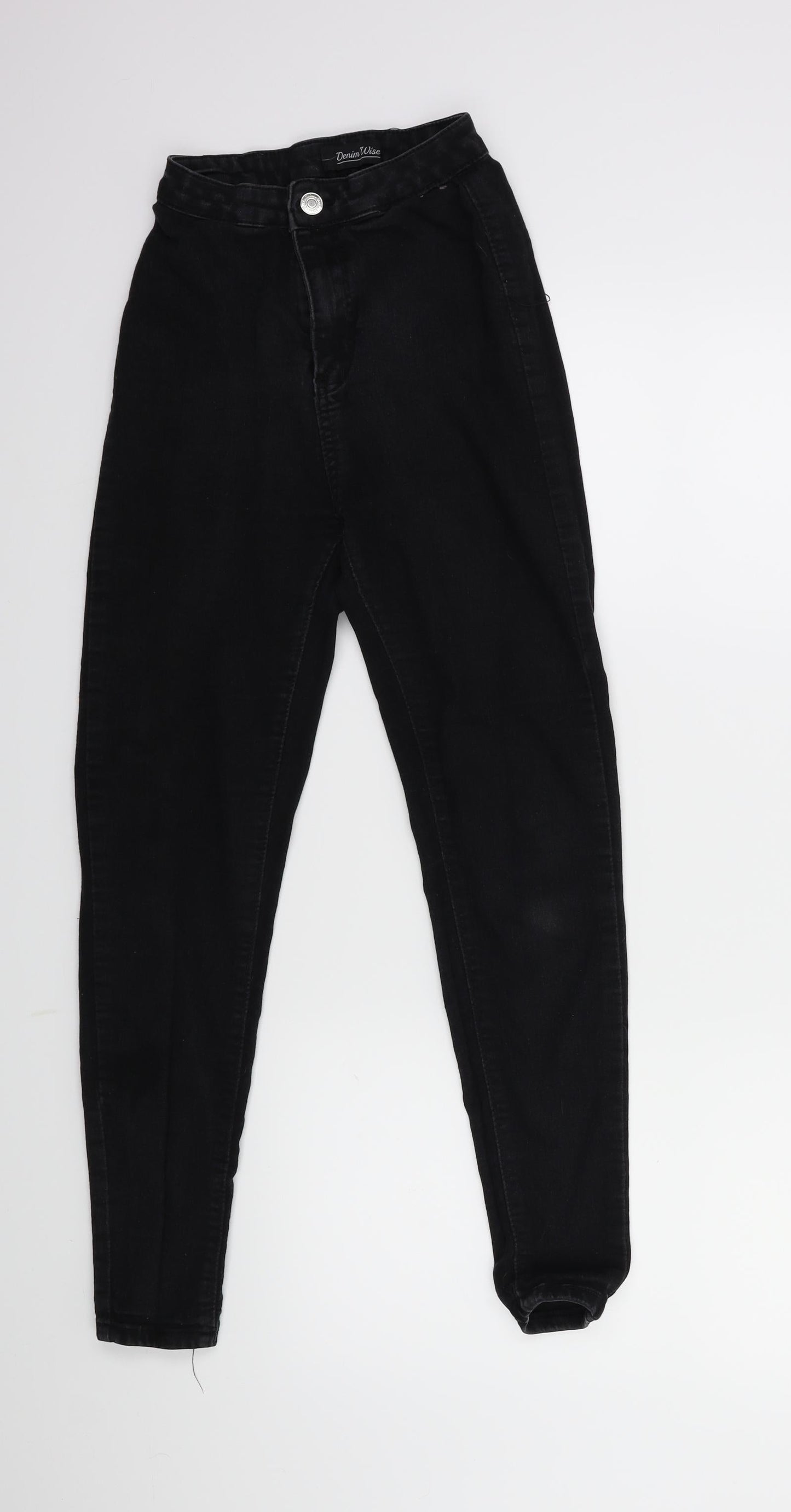 Denim Wise Womens Black  Denim Skinny Jeans Size 6 L28 in