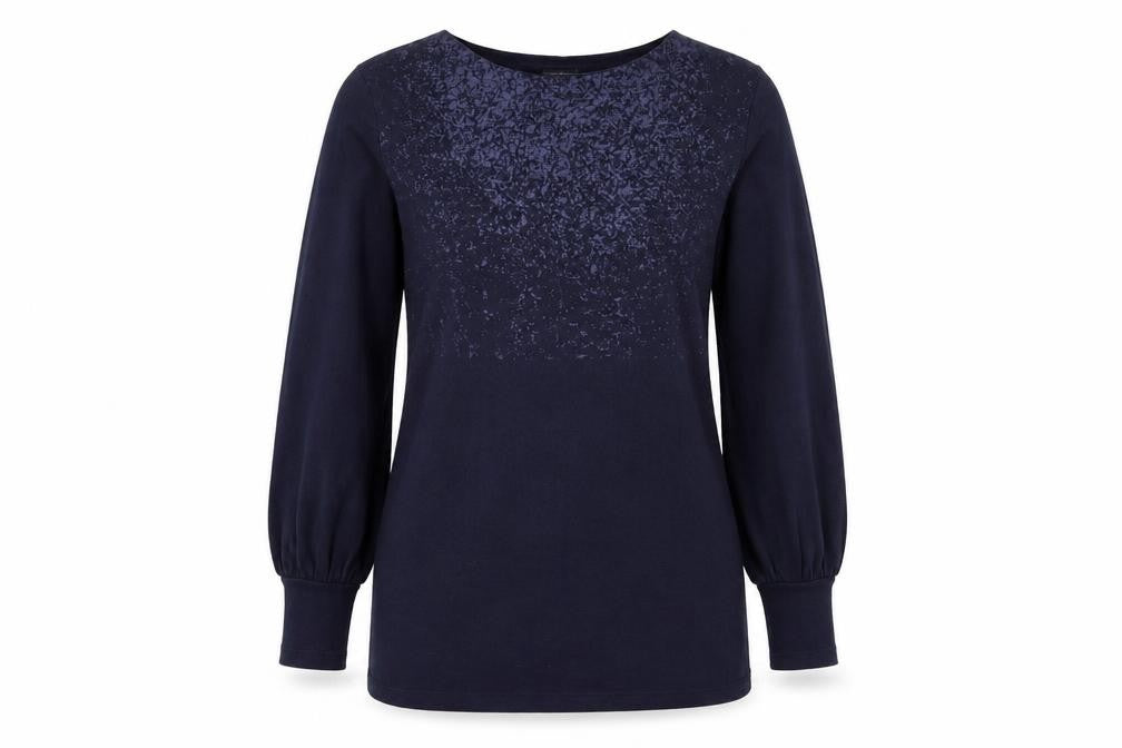 Marks & Spencer Womens Blue Geometric  Pullover Sweatshirt Size 10