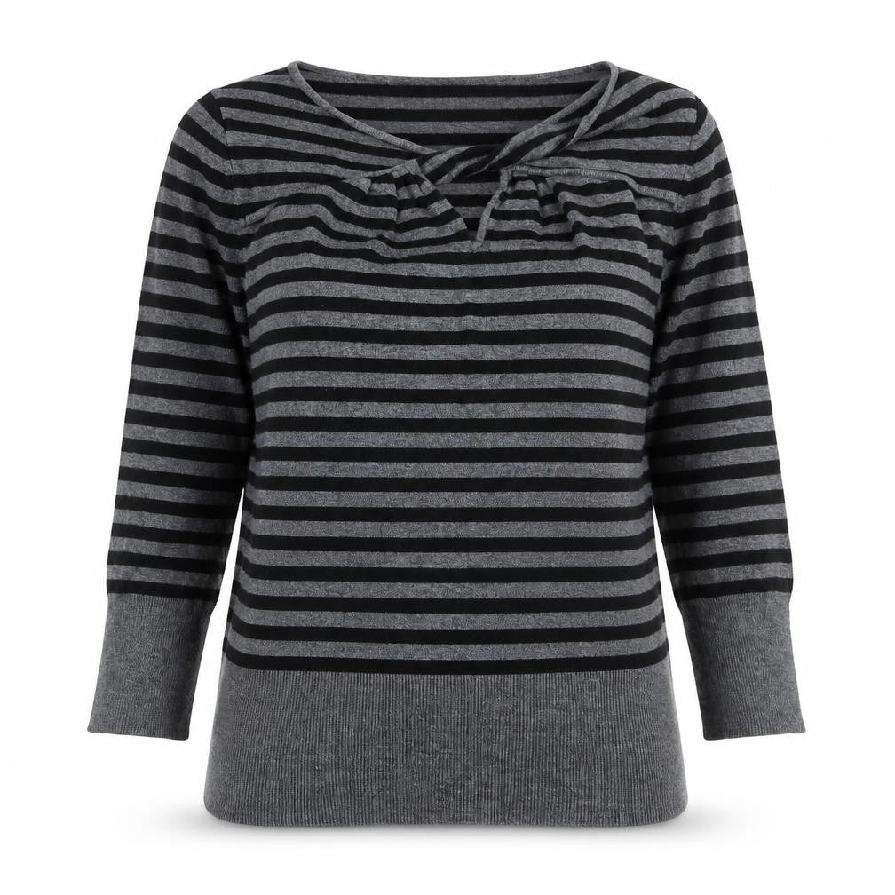Debenhams Womens Grey Striped  Pullover Jumper Size 12