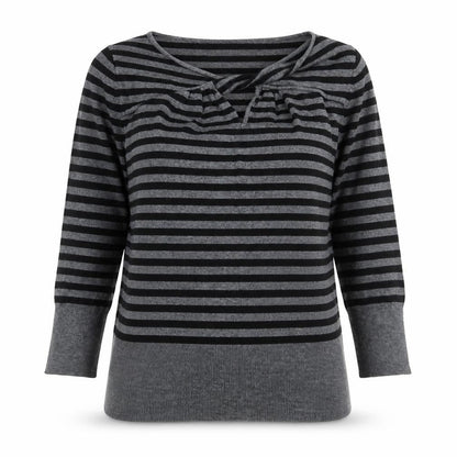 Debenhams Womens Grey Striped  Pullover Jumper Size 12