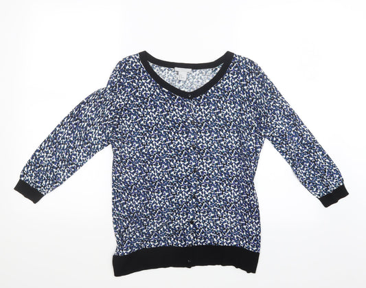 H&M Womens Black Polka Dot  Cardigan Jumper Size M