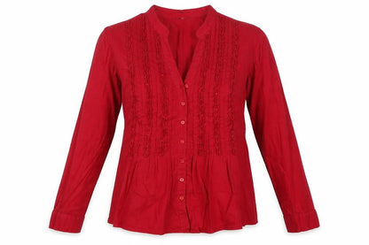 Debenhams Womens Red   Basic Button-Up Size 12  - String tie around back has been removed