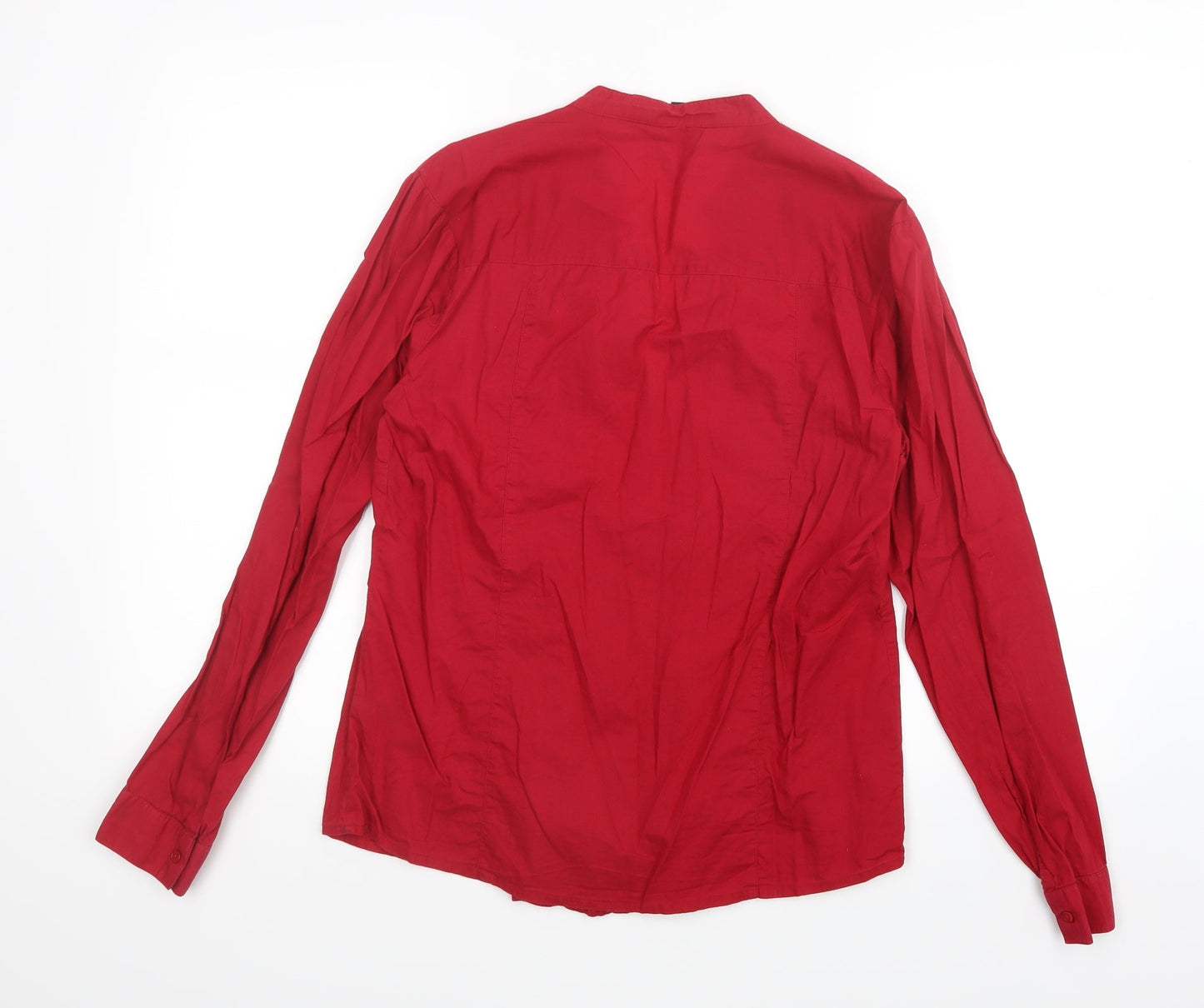 Debenhams Womens Red   Basic Button-Up Size 12  - String tie around back has been removed