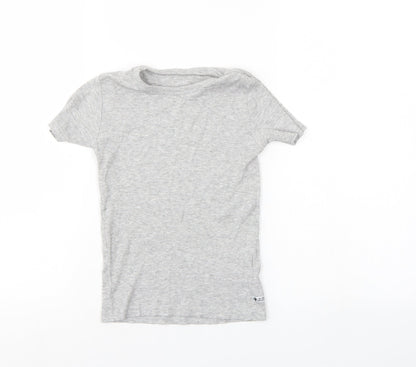 Preloved NEXT Girls Grey   Basic T-Shirt Size 5-6 Years - Front
