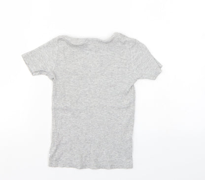 Preloved NEXT Girls Grey   Basic T-Shirt Size 5-6 Years - Back