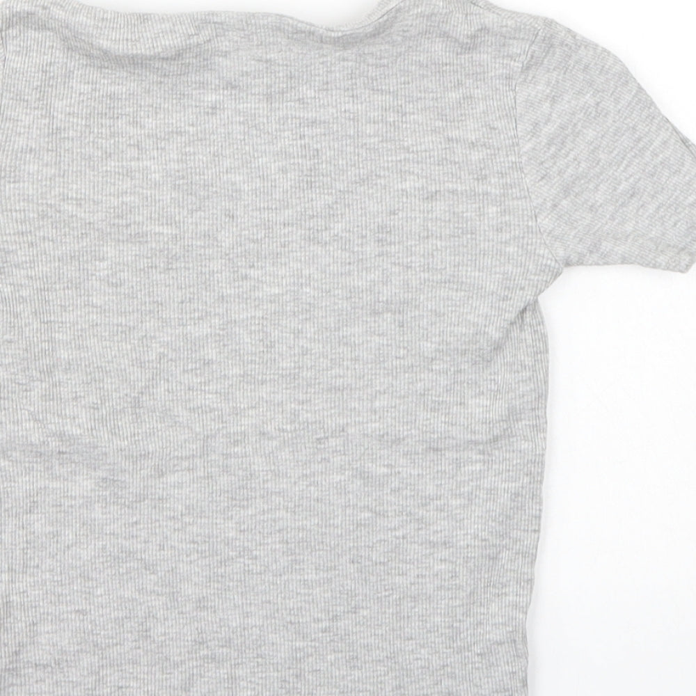 NEXT Girls Grey   Basic T-Shirt Size 5-6 Years