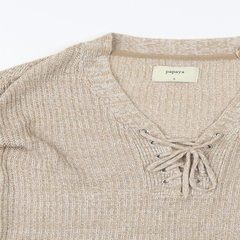 Papaya Womens Brown   Pullover Jumper Size S