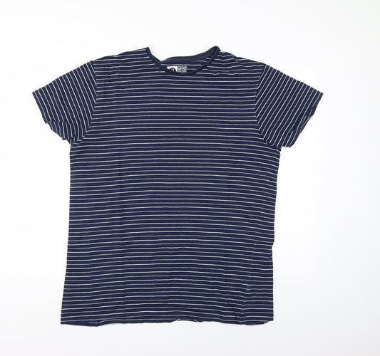 Cedar Wood State Mens Blue Striped   T-Shirt Size XL